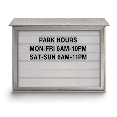 United Visual Products Indoor Enclosed Combo Board, 72"x36", Bronze Frame/Grey & Cloud UVCB7236BZ-GREY-CLOUD